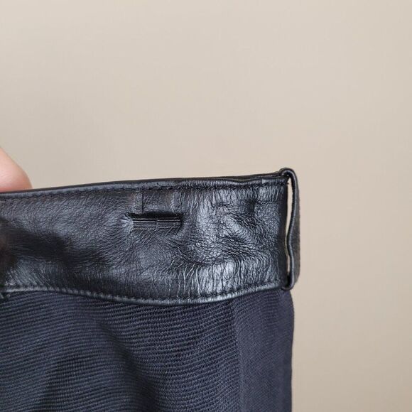 Harley Davidson Vintage 90s Leather Textile Pants High Rise Black Size 38/10 - Picture 12 of 16